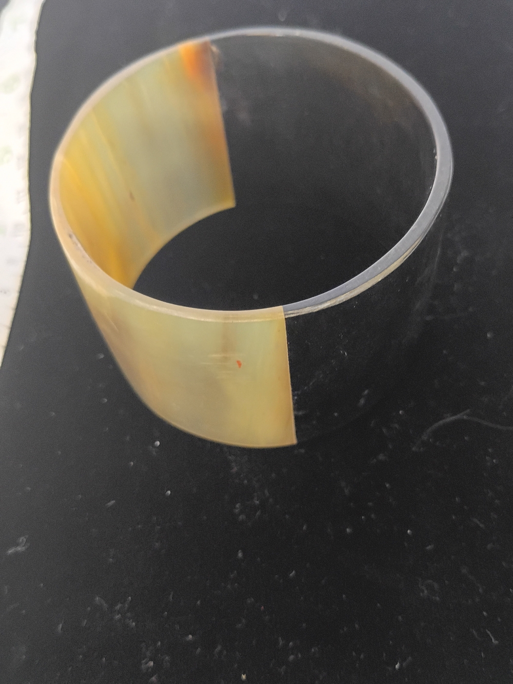 Clear and Amber Resin Cuff Bracelet - Women Accessories